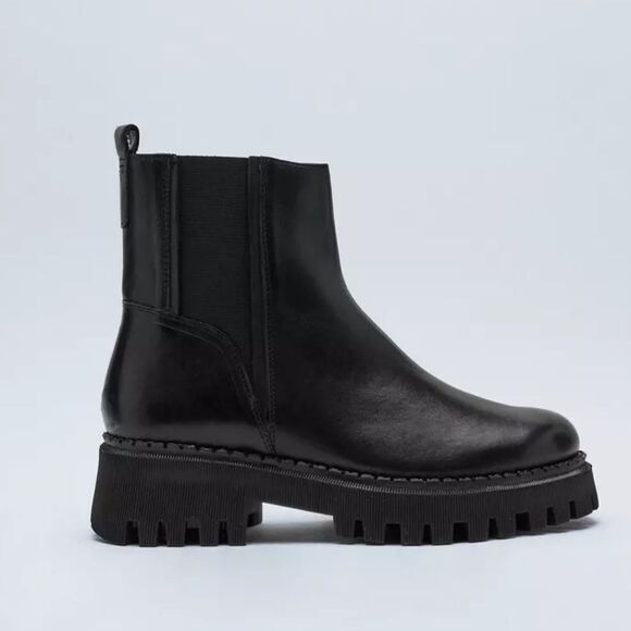 Nasty Gal Chunky‎ Chelsea Boots Black Size 8 New Without Box - Picture 1 of 5